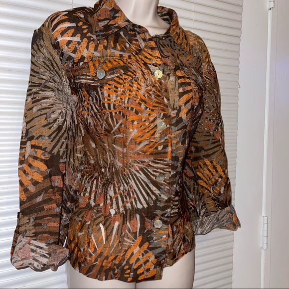 Ruby Rd. Jacket / Blouse Button Down Top - Picture 6 of 8